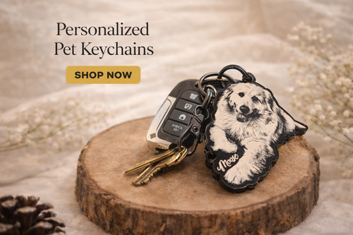 Custom Pet Silhouette Keychain