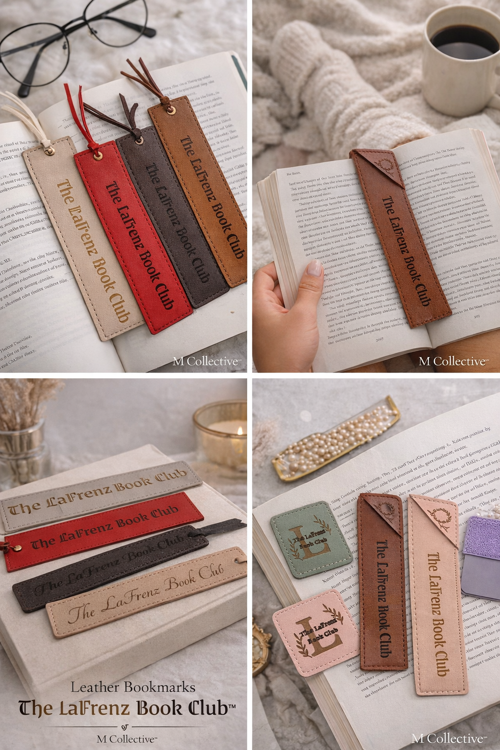Hand-Cut Custom Bookmark – Personalized Leather Tassel Bookmark
