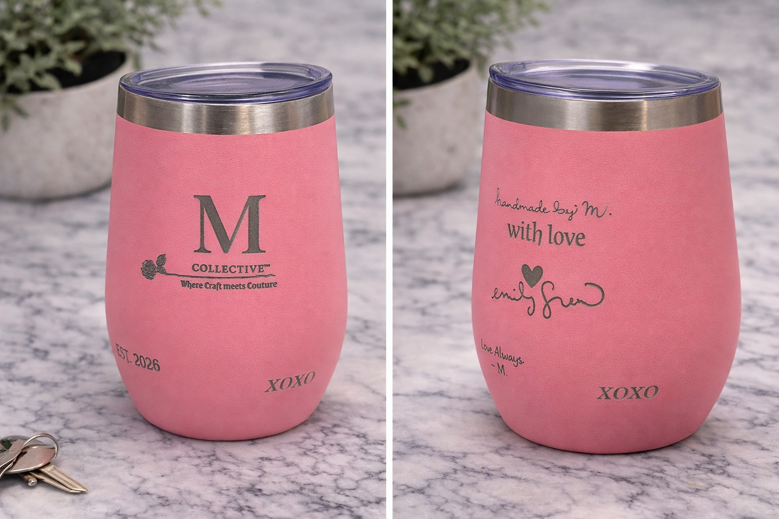 12 oz Personalized Wine Tumbler/Cup