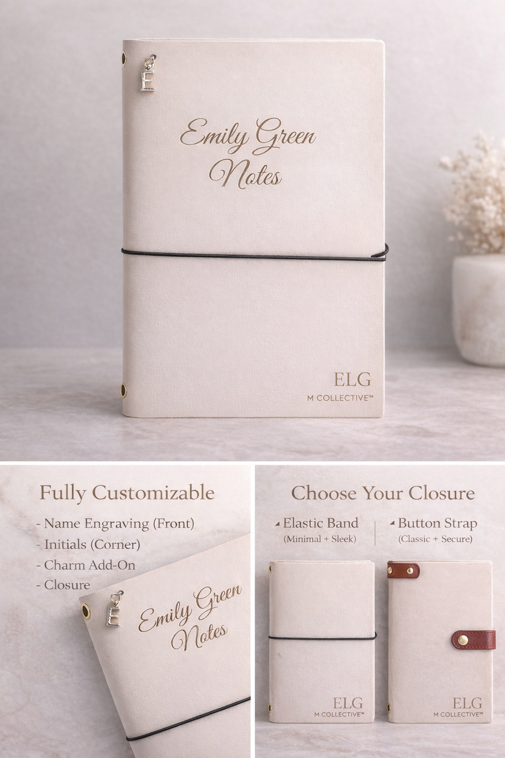 Personalized Leather Journal – Custom Engraved Notebook | M Collective Co.