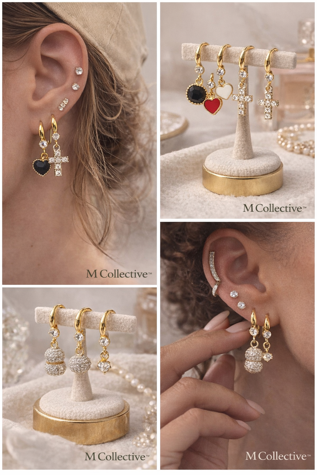 Collective™ Charm Drop Earrings
Gold Heart • Cross • Crystal Statement Earrings