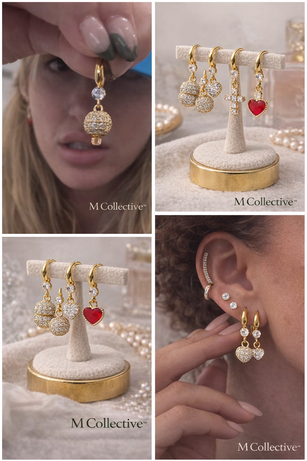 Collective™ Charm Drop Earrings
Gold Heart • Cross • Crystal Statement Earrings