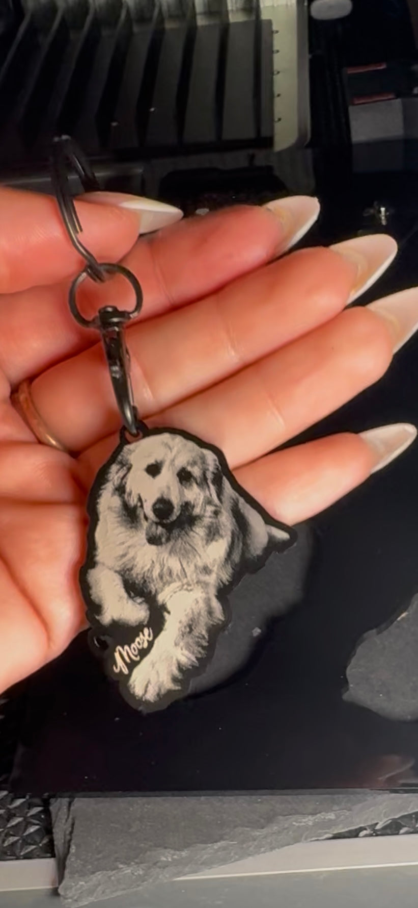 Custom Pet Silhouette Keychain
