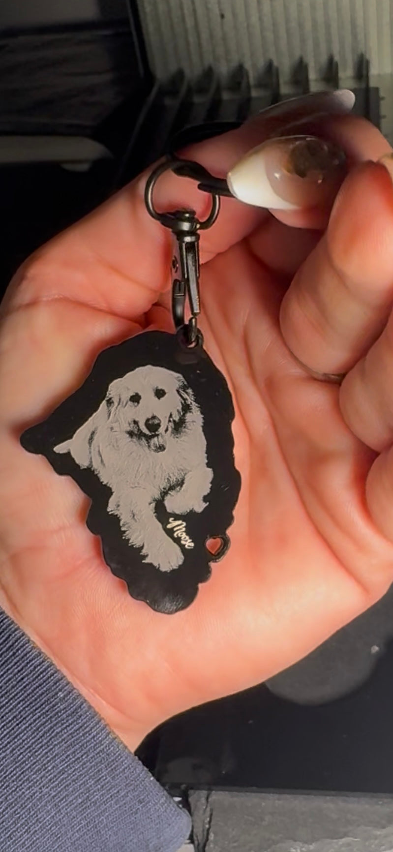 Custom Pet Silhouette Keychain