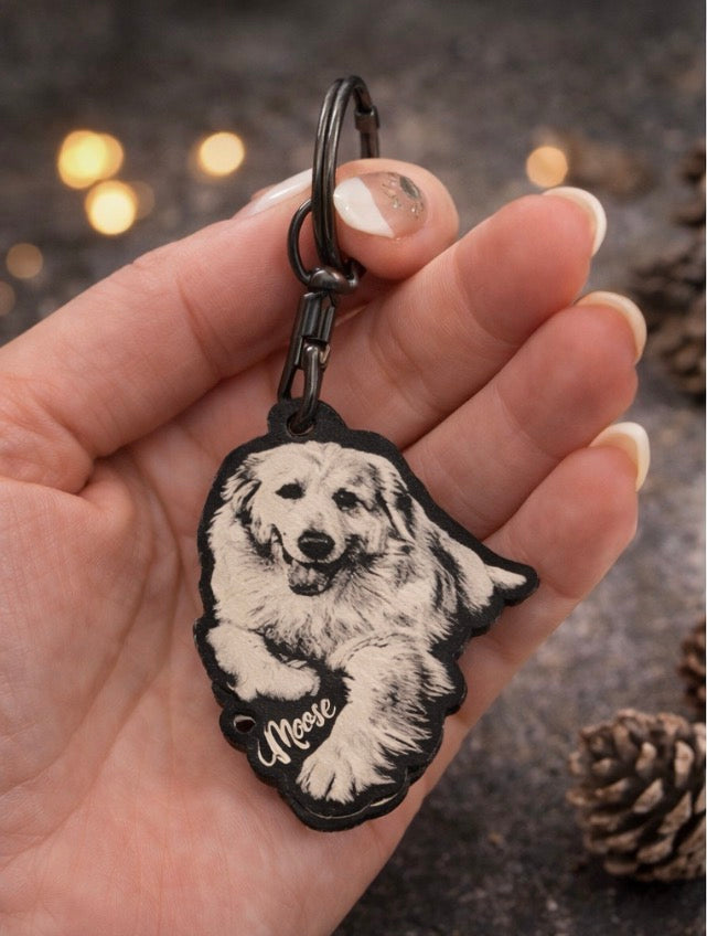 Custom Pet Silhouette Keychain