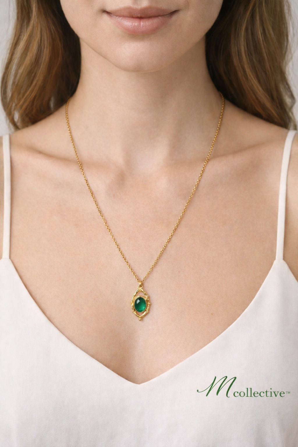 Emerald Heirloom Pendant Necklace – Luxury Gift Box Edition | M Collective™