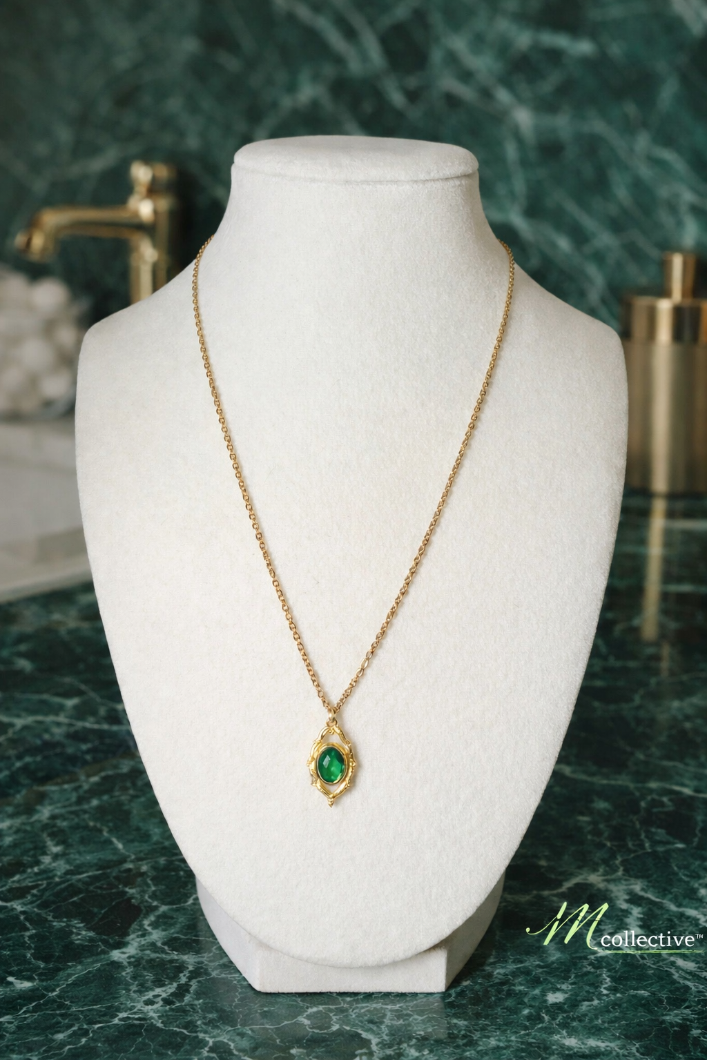 Emerald Heirloom Pendant Necklace – Luxury Gift Box Edition | M Collective™