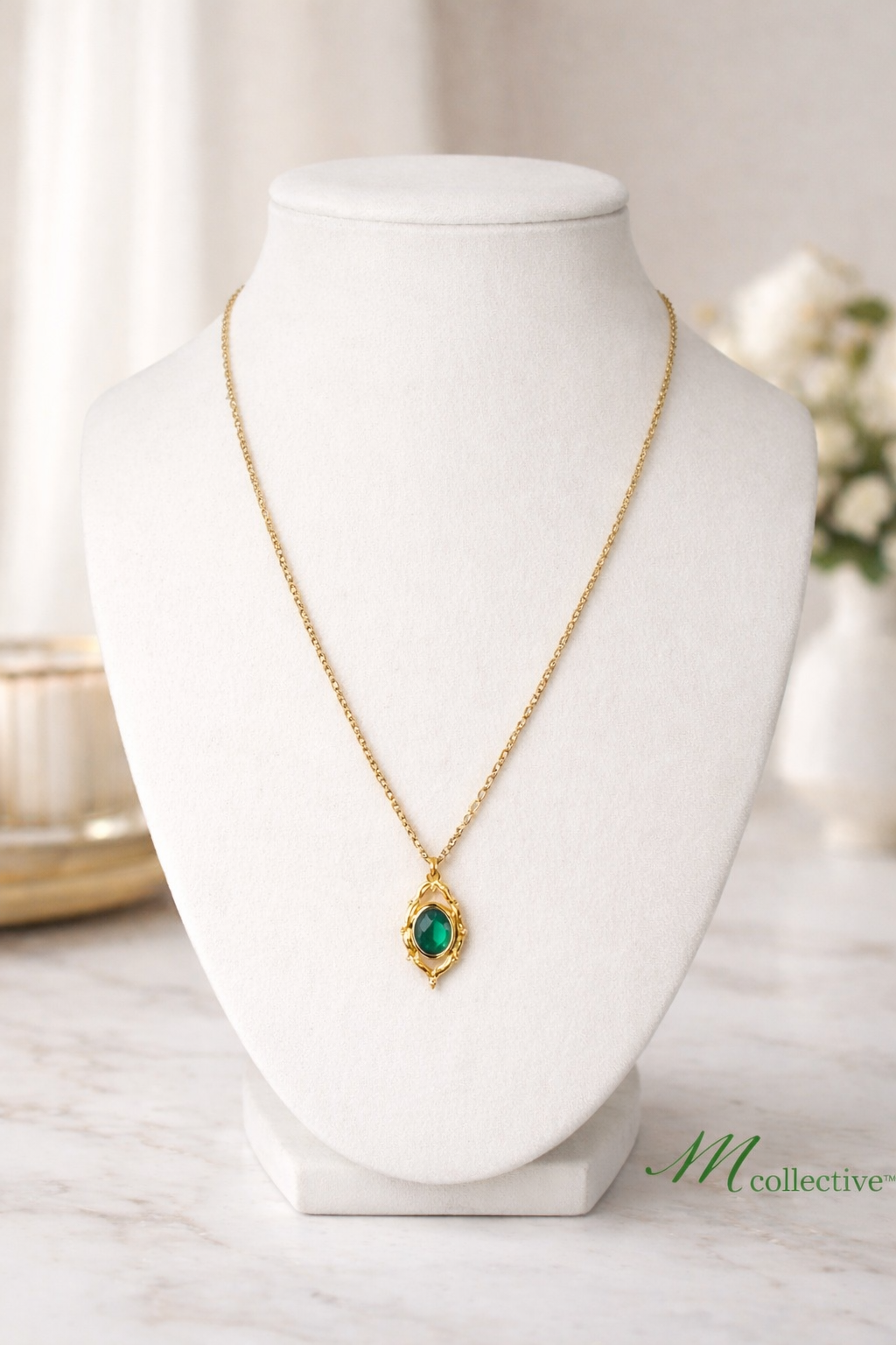 Emerald Heirloom Pendant Necklace – Luxury Gift Box Edition | M Collective™