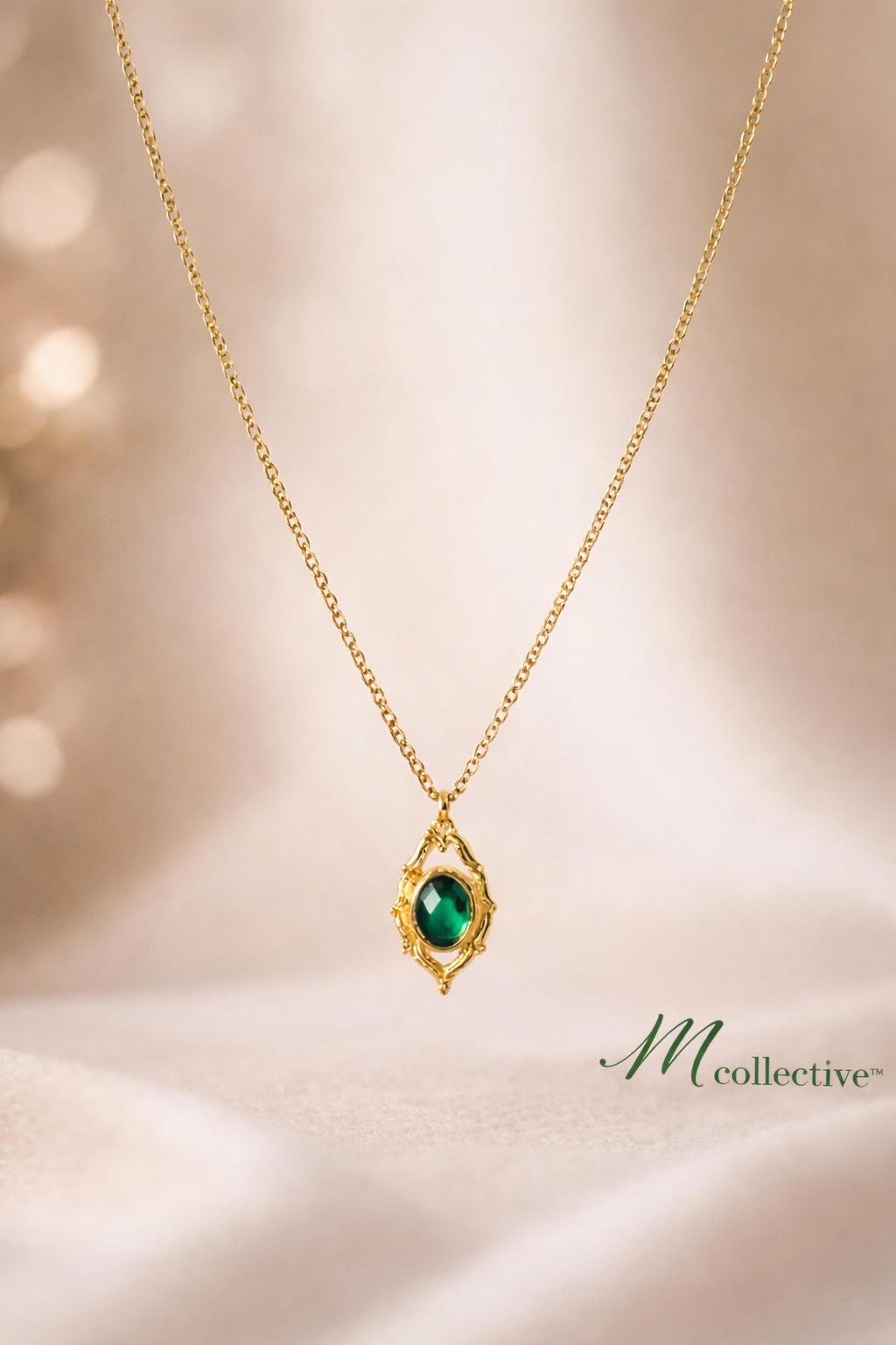 Emerald Heirloom Pendant Necklace – Luxury Gift Box Edition | M Collective™