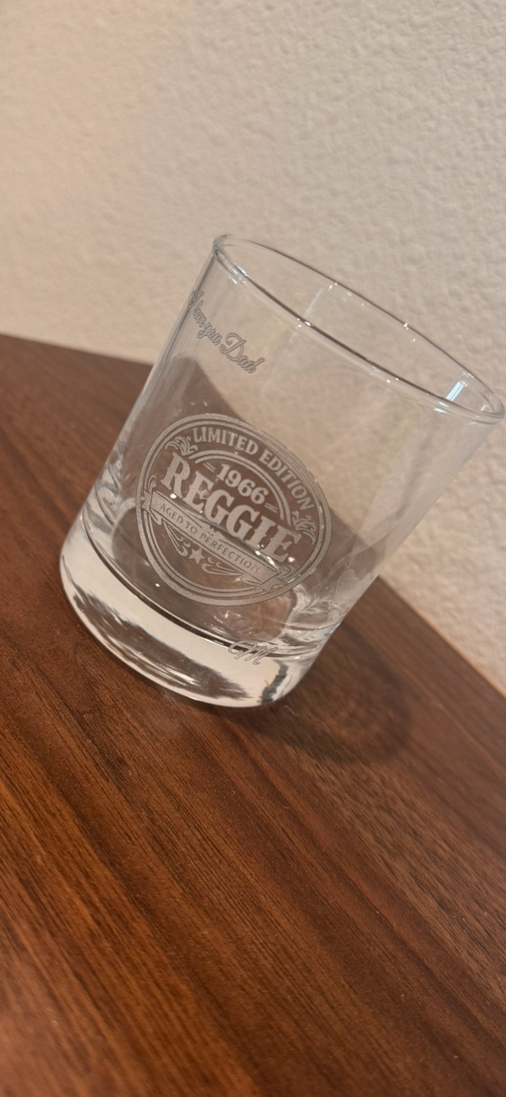 Personalized whiskey glass