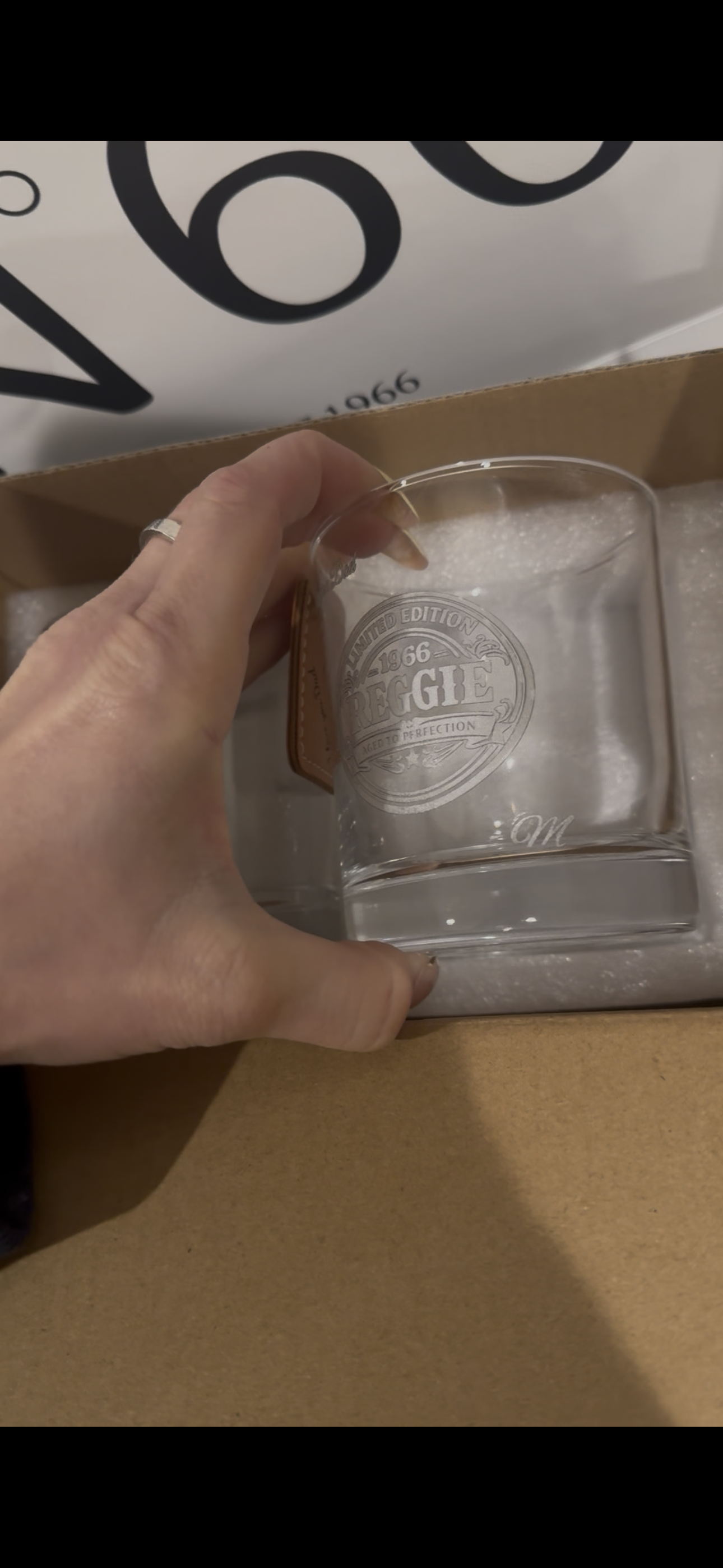 Personalized whiskey glass