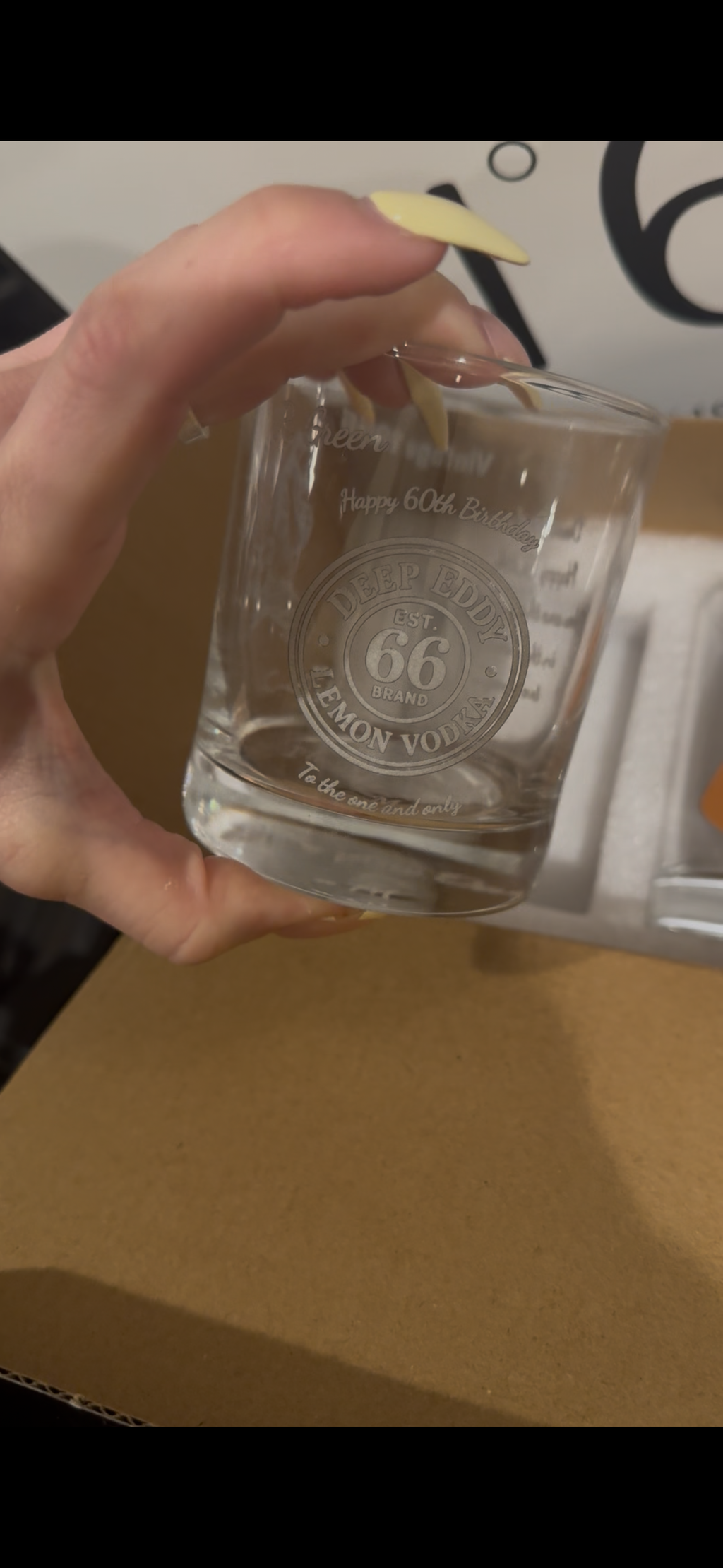 Personalized whiskey glass