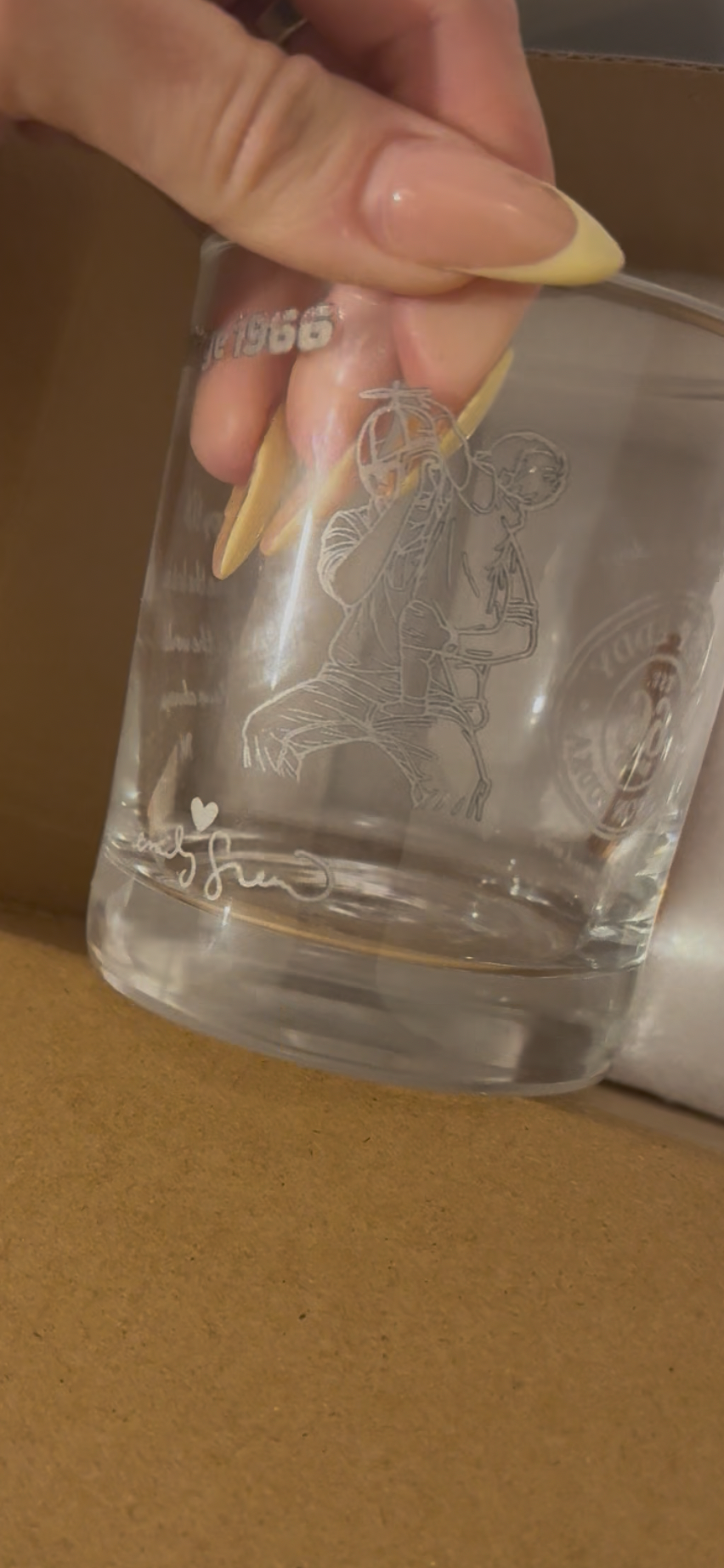 Personalized whiskey glass