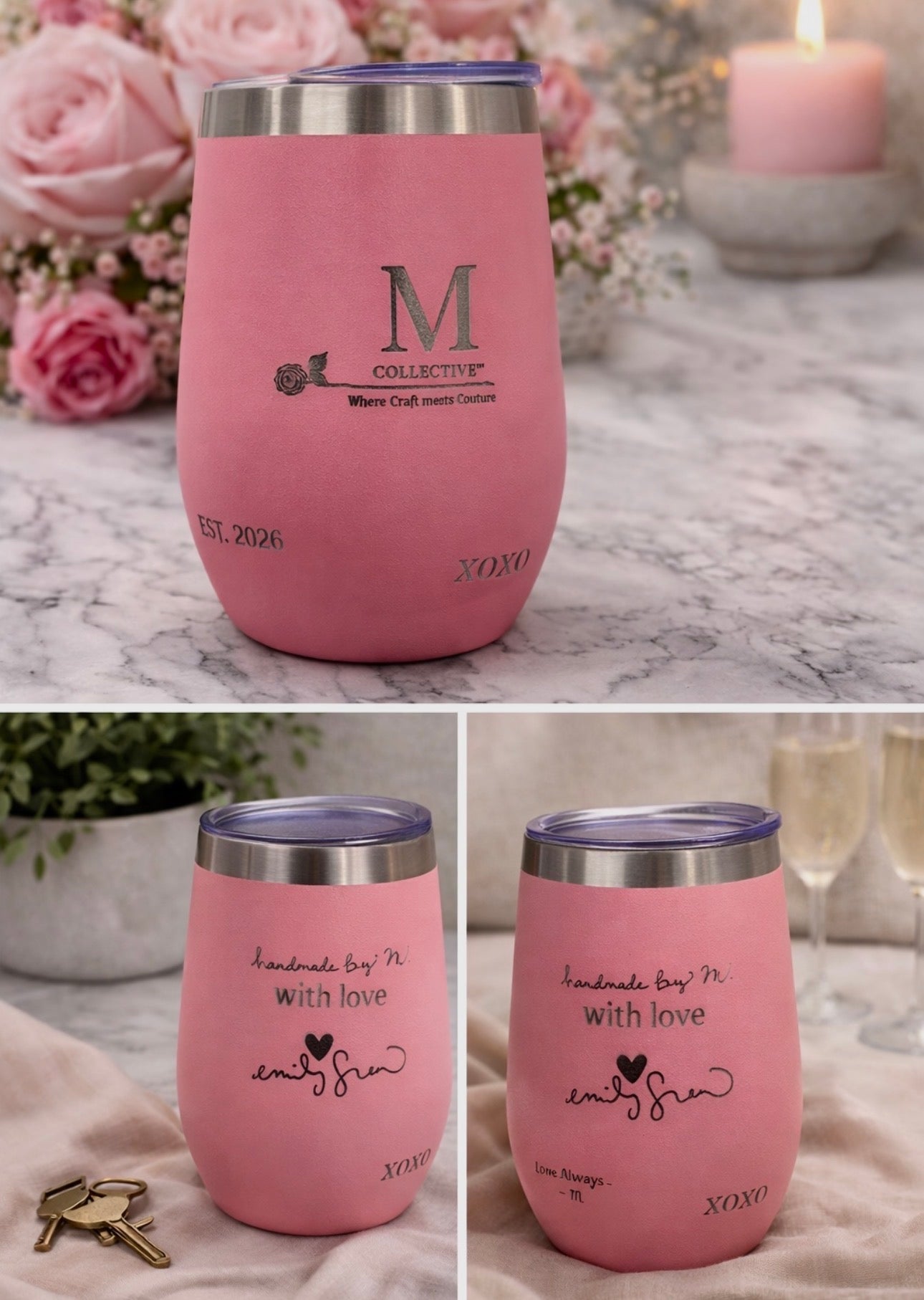 12 oz Personalized Wine Tumbler/Cup