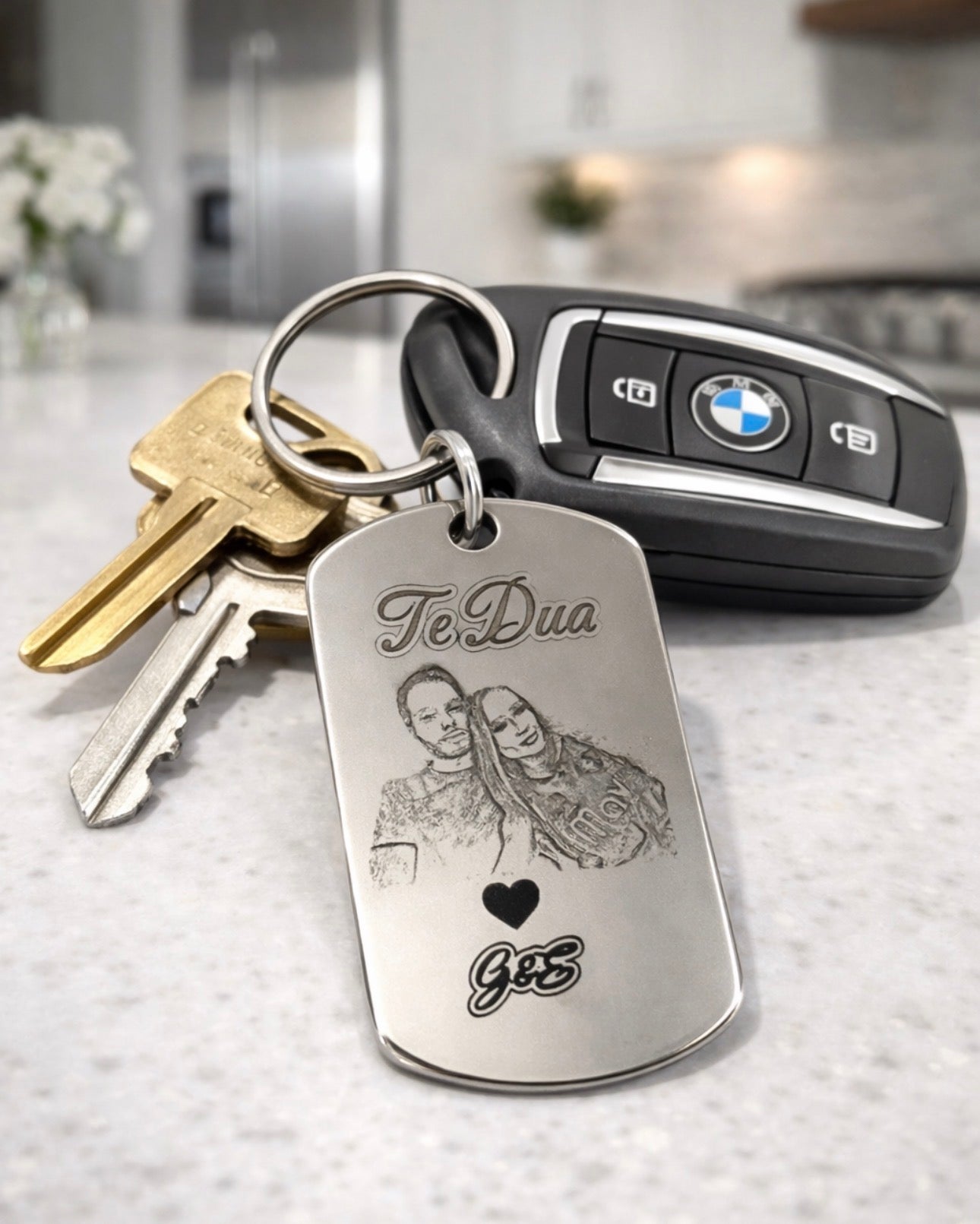 Custom Engraved Photo Keychains