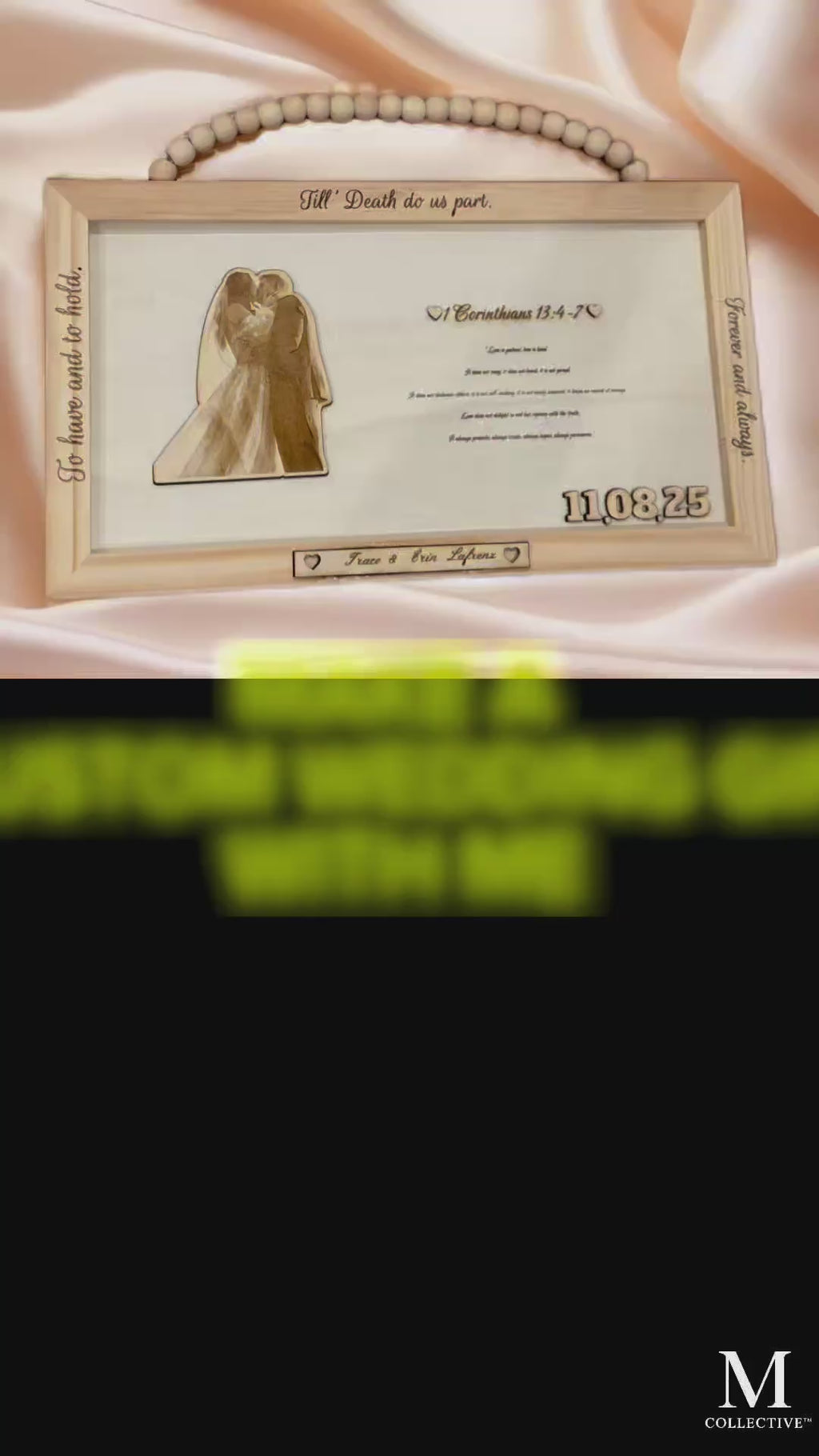 M Collective™ Custom Laser Engraved Wedding gift