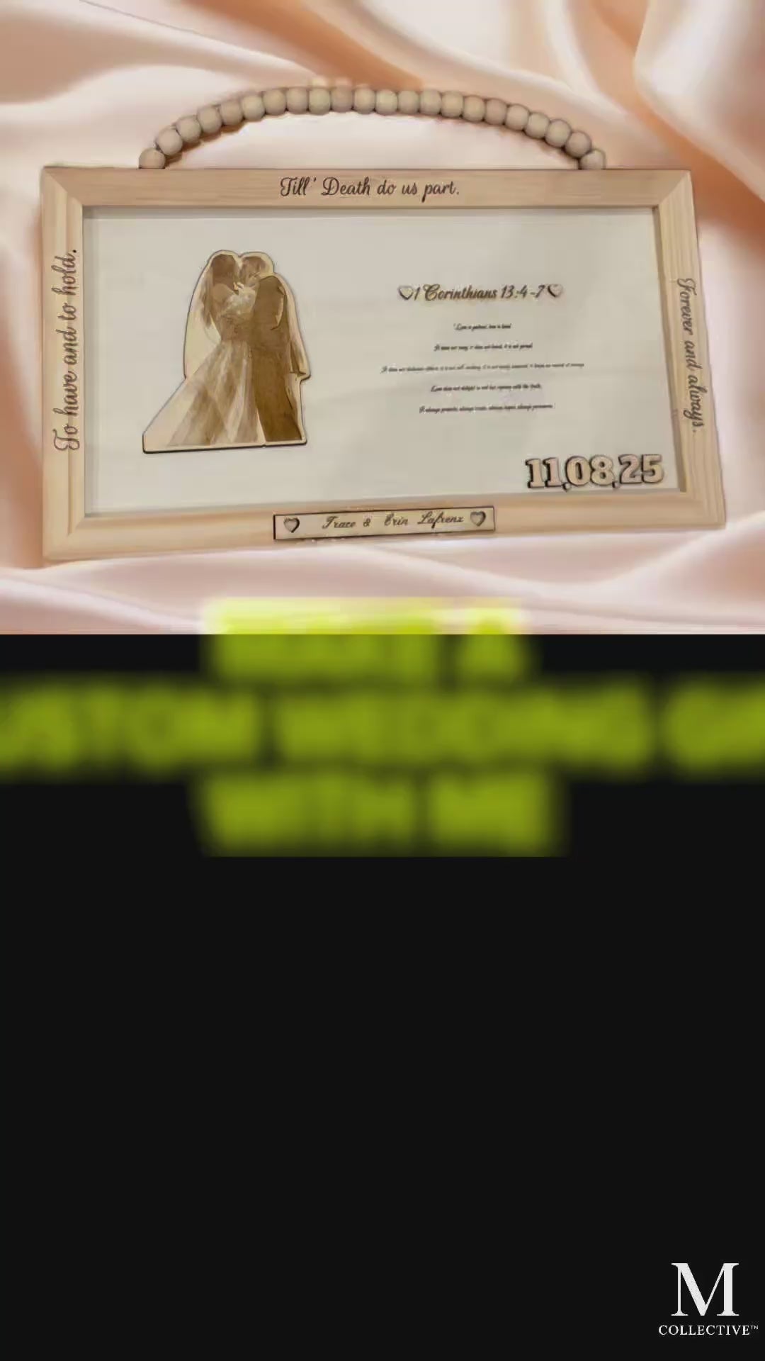 M Collective™ Custom Laser Engraved Wedding gift